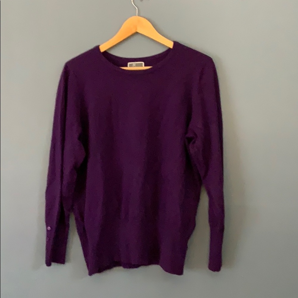 JM Collection Purple Sweater